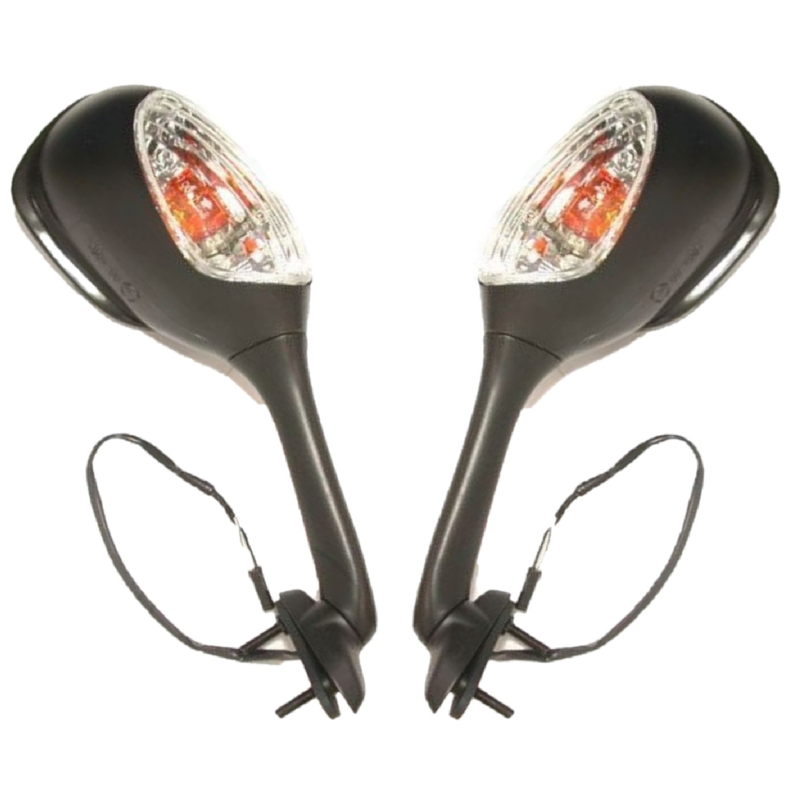 Verkleidungsspiegel Paar für Suzuki GSX-R 600 2006-2010 750 2006-2010 1000 2005-2010 aus Kunststoff in schwarz e-geprüft