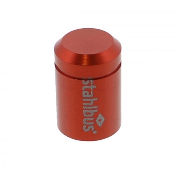 2x stahlbus Entlüfterschraube Entlüftungsventil 3/8 Zoll-24UNFx22 mm + Alukappen Rot