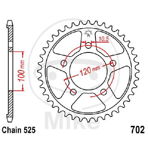 JT Kettenrad 43Z Teilung 525 JTR702.43