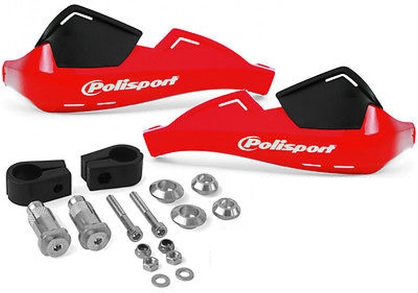Polisport EVOLUTION Handprotektoren Rot für Honda Motocross MotoX Supermoto Quad
