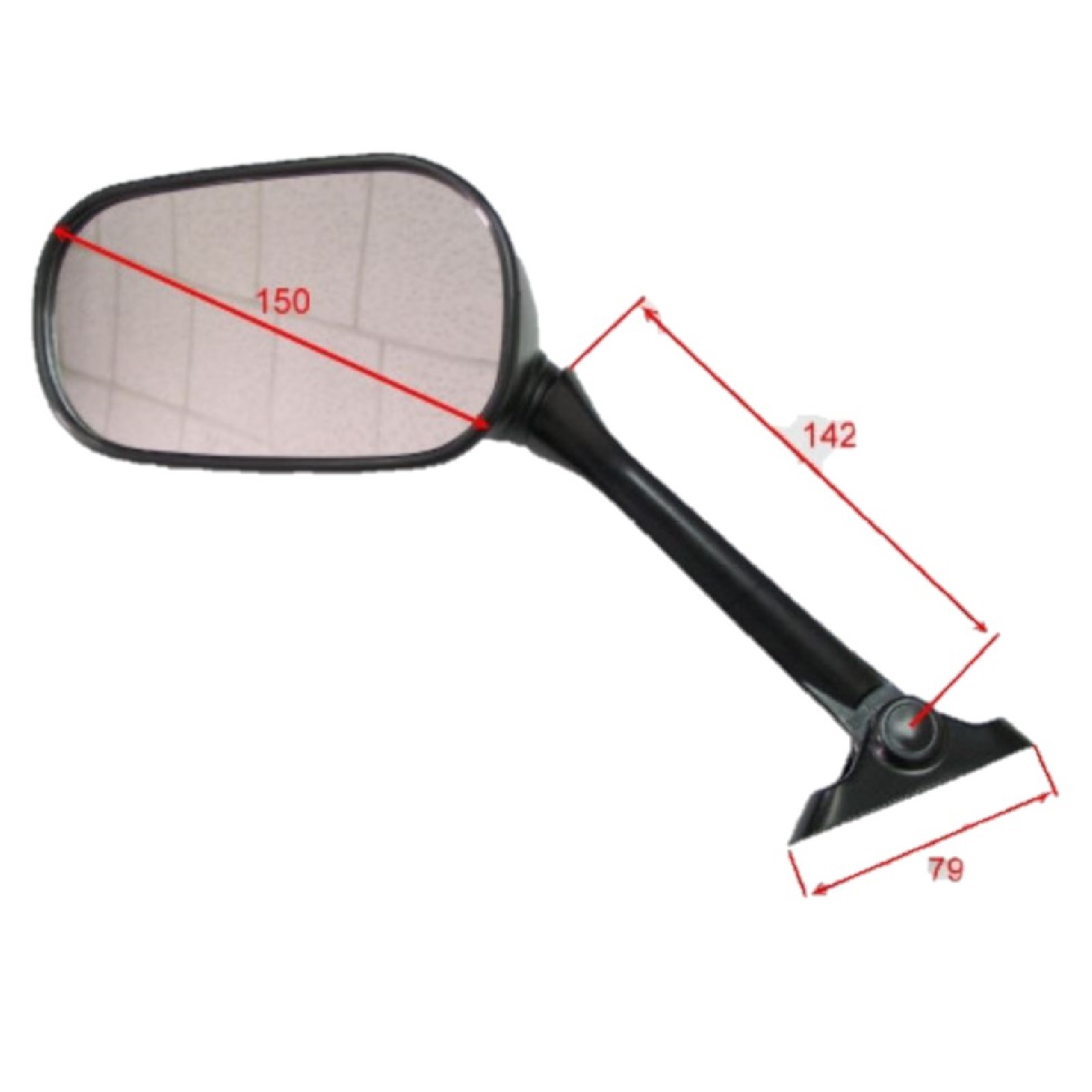 Verkleidungsspiegel Paar für Suzuki GSF 650 S SU SA SUA Bandit 2005-2006 schwarz e-geprüft