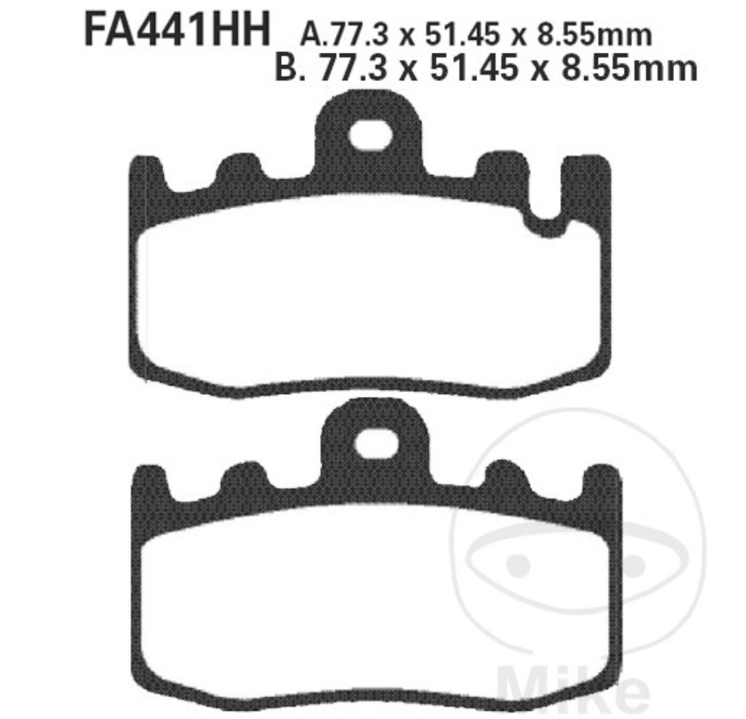 EBC Bremsbeläge FA441HH für BMW K 1200 GT K12S/K44 2004-2008