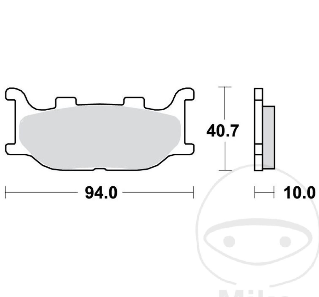 TRW MCB666SRM Sintermetall Bremsbeläge vorne für Yamaha Majesty YP250 YP400 TMax XP500 Italjet Jupiter