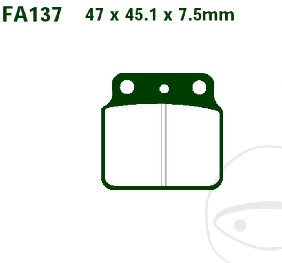 EBC Bremsbeläge FA137TT für Kawasaki KFX 400 A Suzuki LT-Z 400 LT-R 450 LT 500