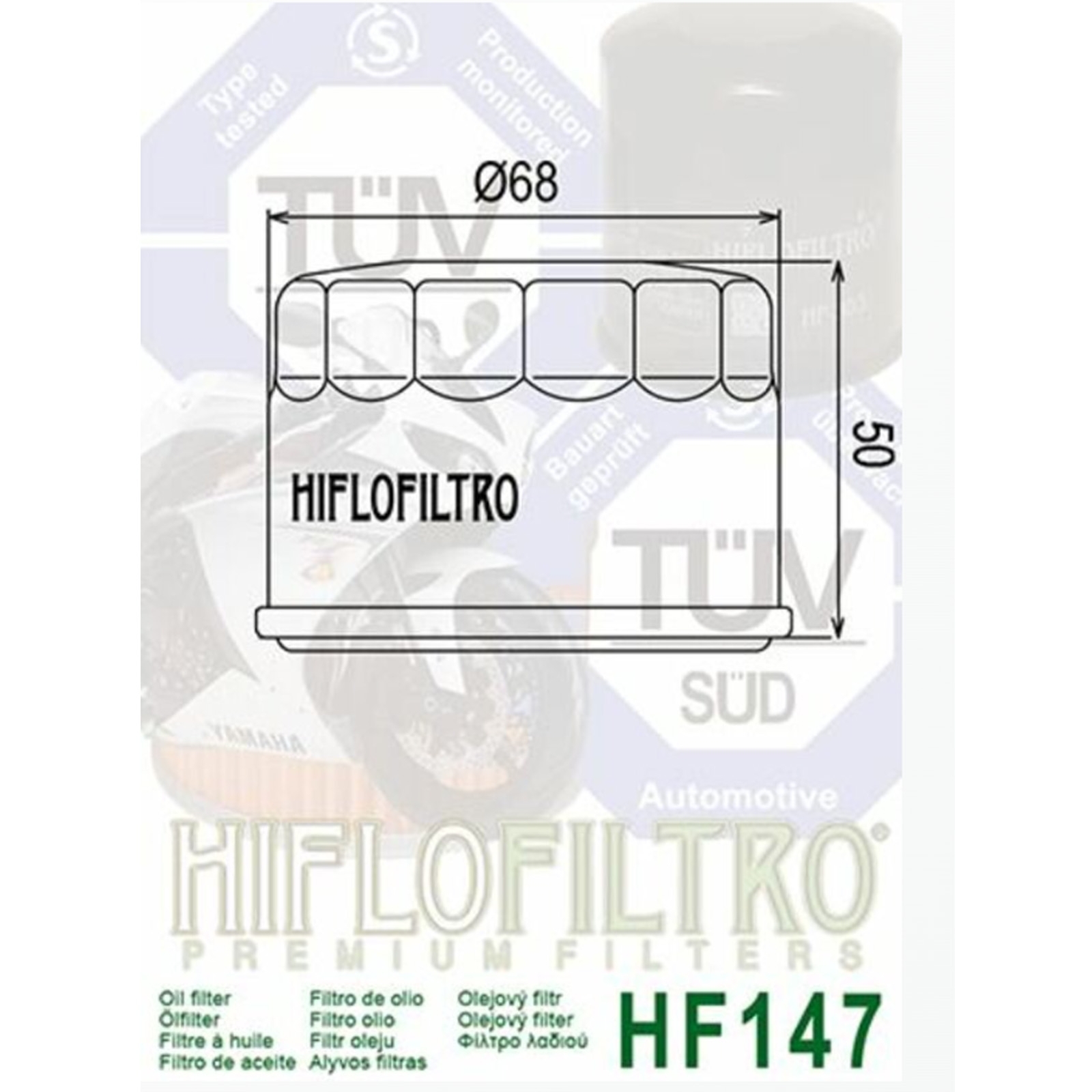 3x Hiflo HF146 Ölfilter für Yamaha FZS600 XP500 XP530 TMax YFM660 700 Kymco Xciting MXU UXV SYM