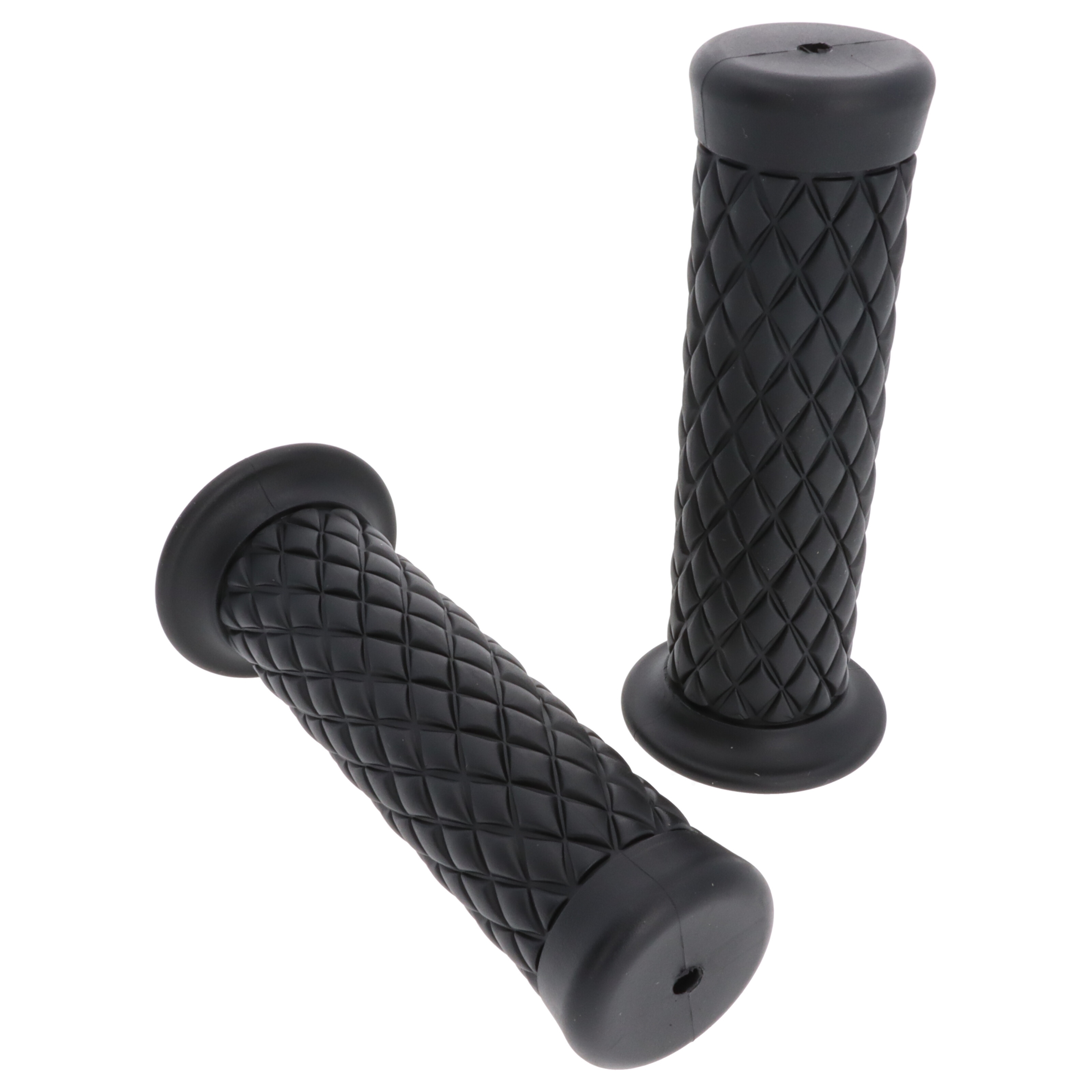 Motorrad Griffgummi-Paar schwarz 22/25mm für 7/8"-22 mm Lenker, Länge:124 mm