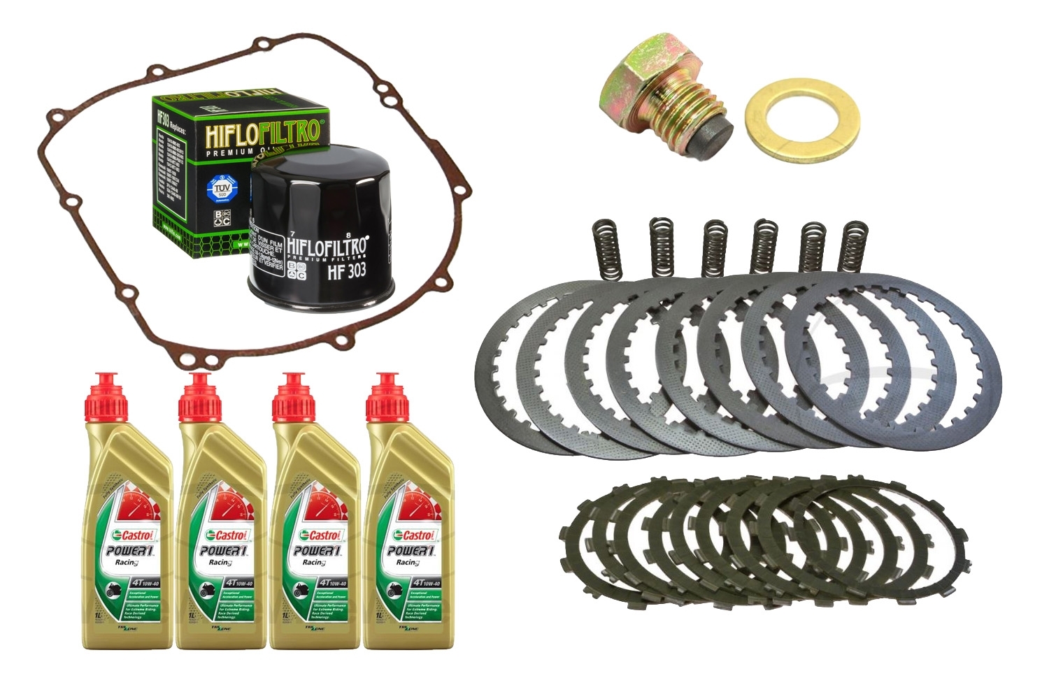 Kupplung Satz komplett Dichtung Ölfilter Öl Ablasschraube für Kawasaki ZZR 600 D