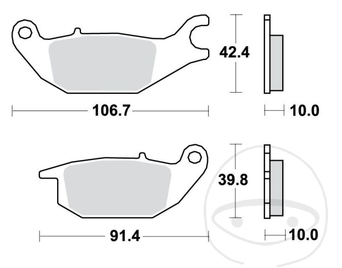 2x TRW Bremsbeläge vorn + hinten MCB759LC MCB738LC für Honda CBR 125 JC34 JC39 2004-2010