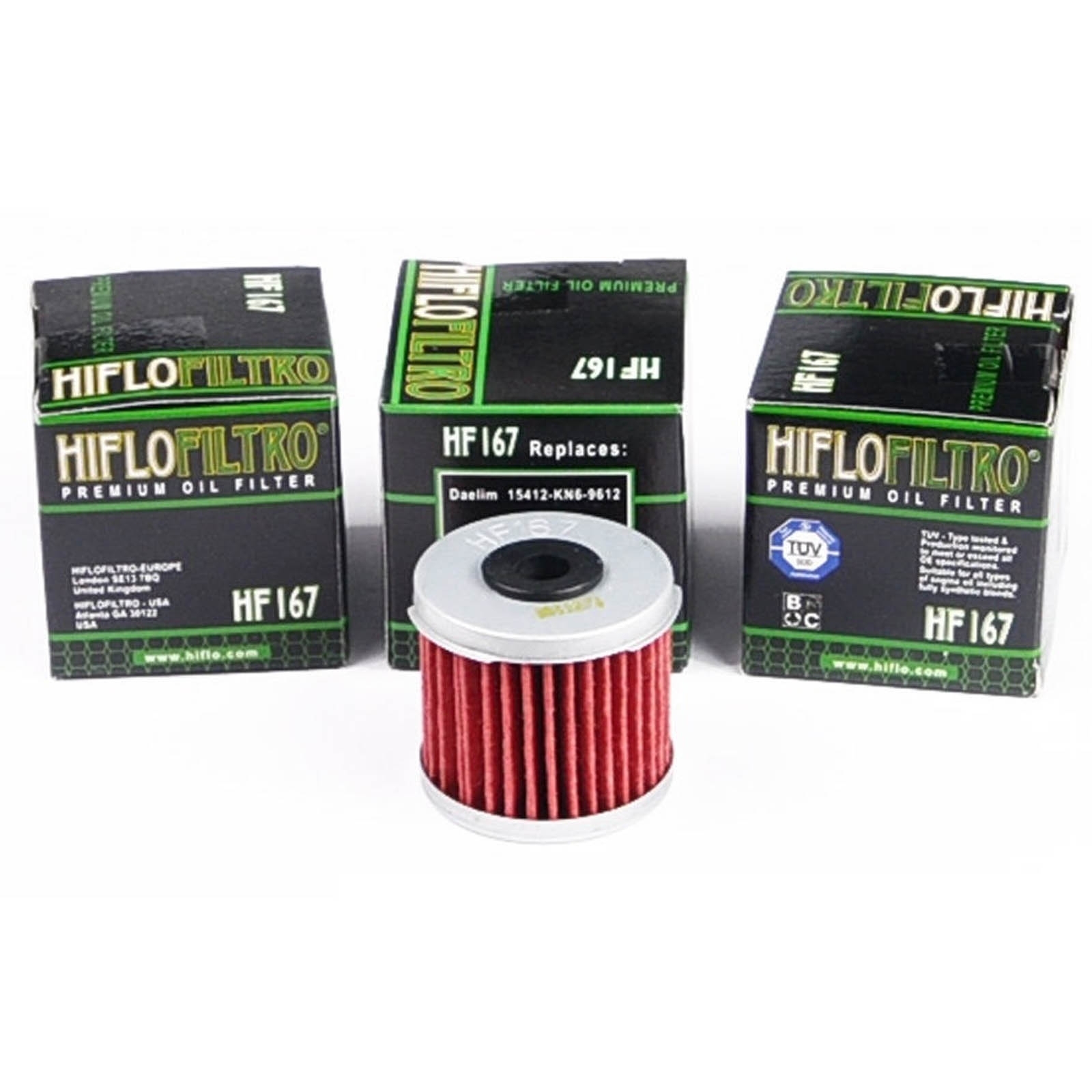 3x Hiflo HF167 Ölfilter für Daelim VC 125 Advance VS 125 Evo VT 125 VT125 VC125 VS