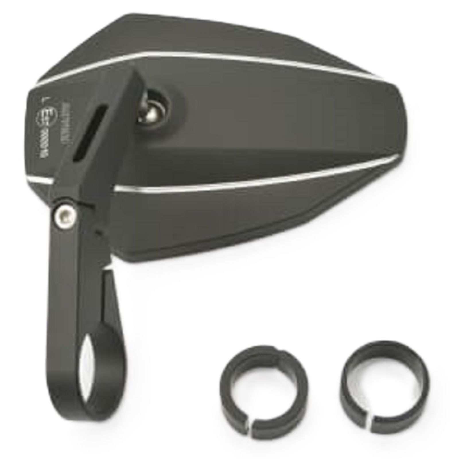 Lenkerendenspiegel Universal Aluminium schwarz für 1 Zoll und 7/8 Zoll Lenker
