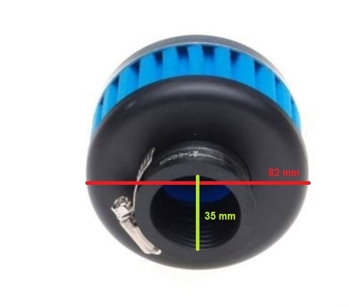 Tuning Sportluftfilter Luftfilter blau 35 mm Sport Universal Air filter