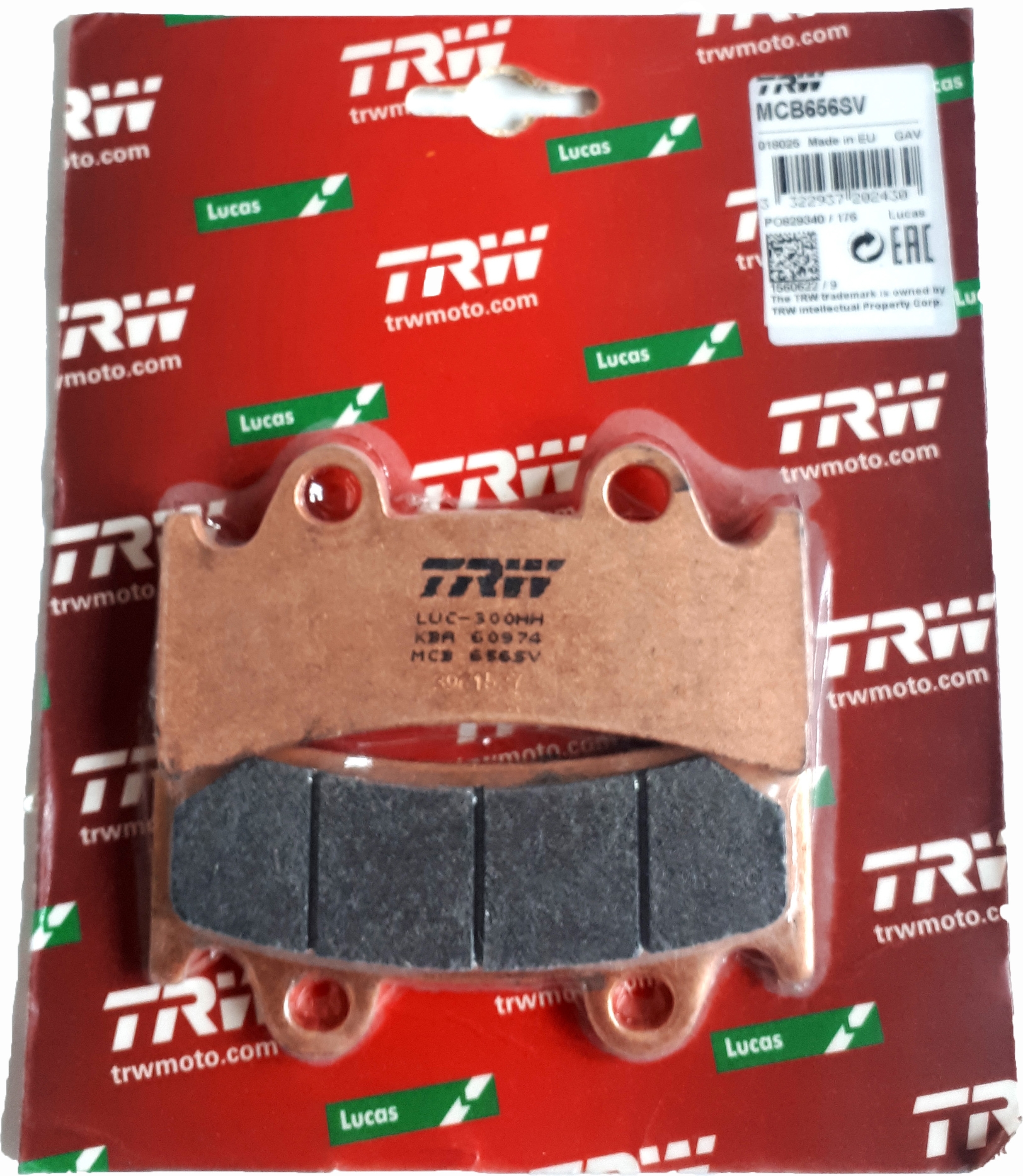 TRW MCB656SV Sintermetall Bremsbeläge vorne für Triumph Daytona 900 Yamaha YZF 750 FZR 1000