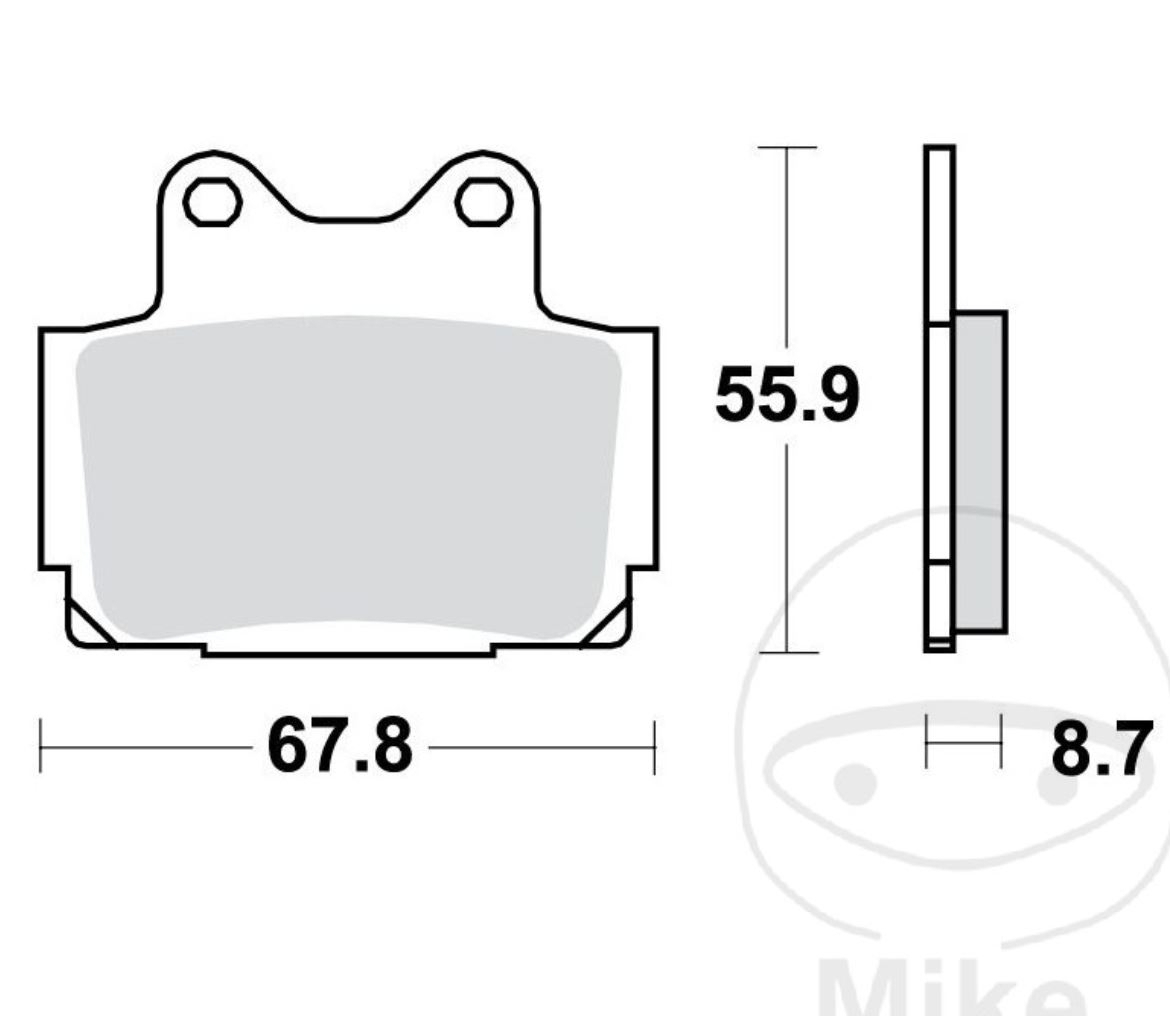 TRW MCB541SH Sintermetall Bremsbeläge hinten für Yamaha XJ600 FZR FZS RD SRX TDR TZR