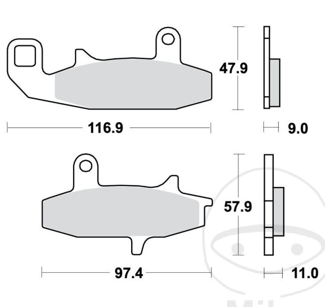 TRW MCB597 Bremsbeläge vorne für Suzuki DR 650 R RU REU RSEU DR750 Big DR800 Big