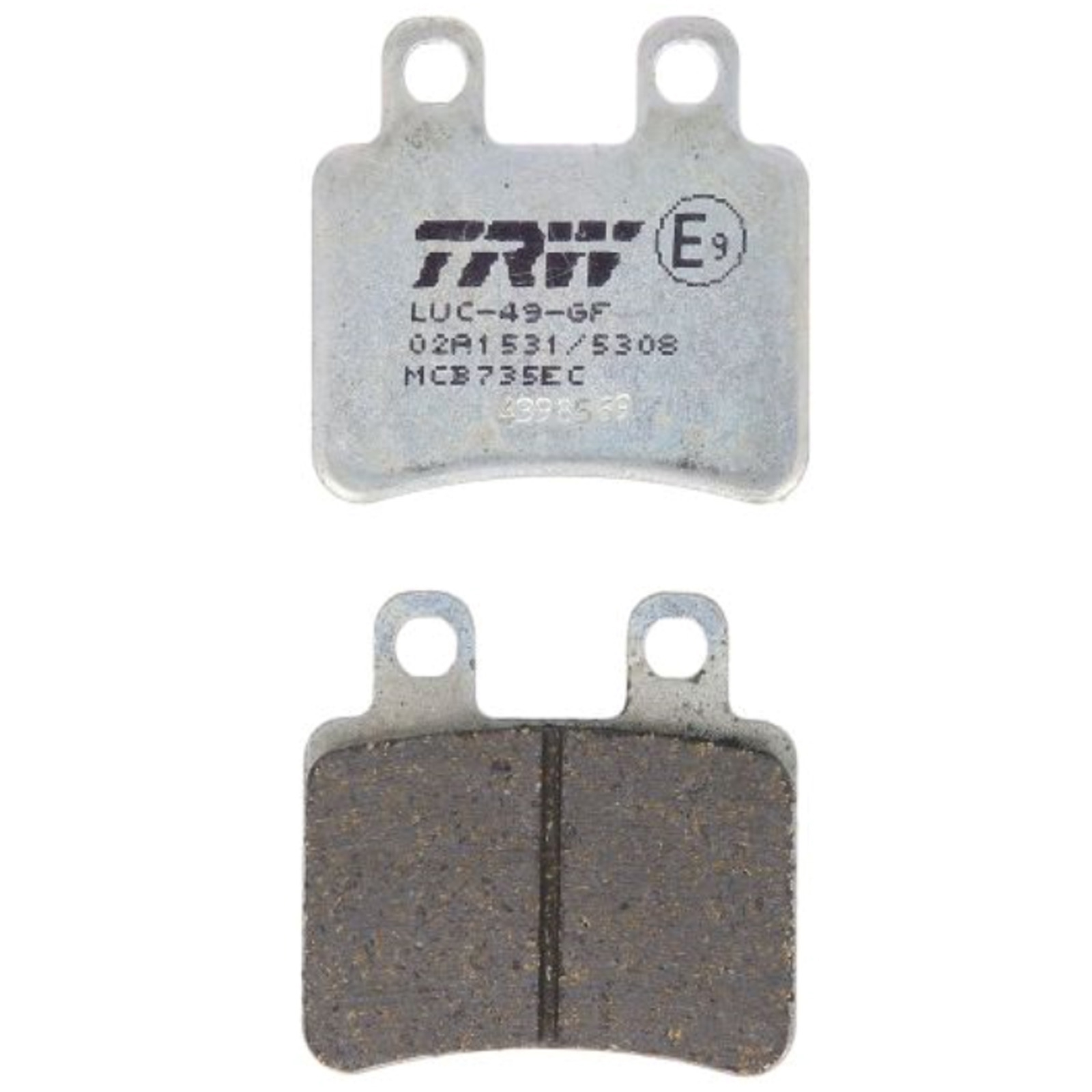 TRW MCB735EC Bremsbeläge für Peugeot Elystar Geopolis Satelis Jet Force Yamaha Derbi GP1