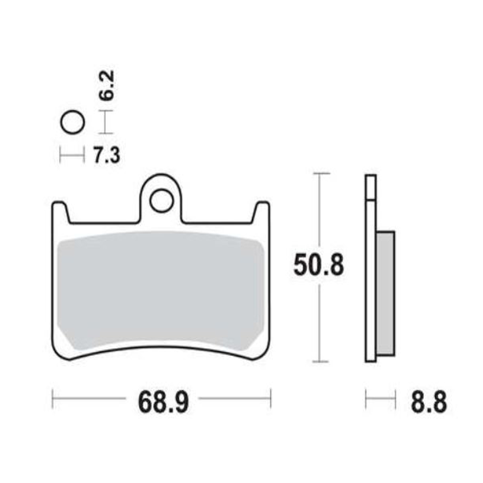 TRW MCB611 Bremsbeläge vorne für Yamaha XJR FJR FZ1 FZS MT- XP XT XV YZF YZF-R1 R6 R7 TDM