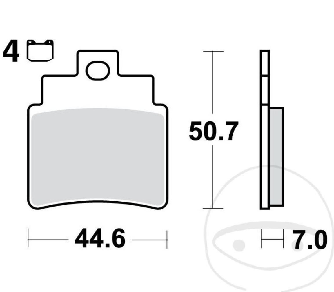 TRW MCB732 Bremsbeläge für Kymco Grand Dink KXR MXU 250 Maxxer 300 SYM GTS