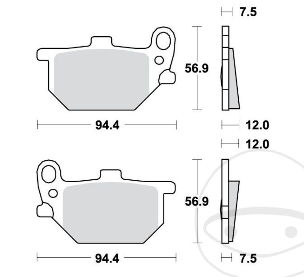 TRW MCB520 Bremsbeläge vorne für Yamaha XV750 SE Special 5K4