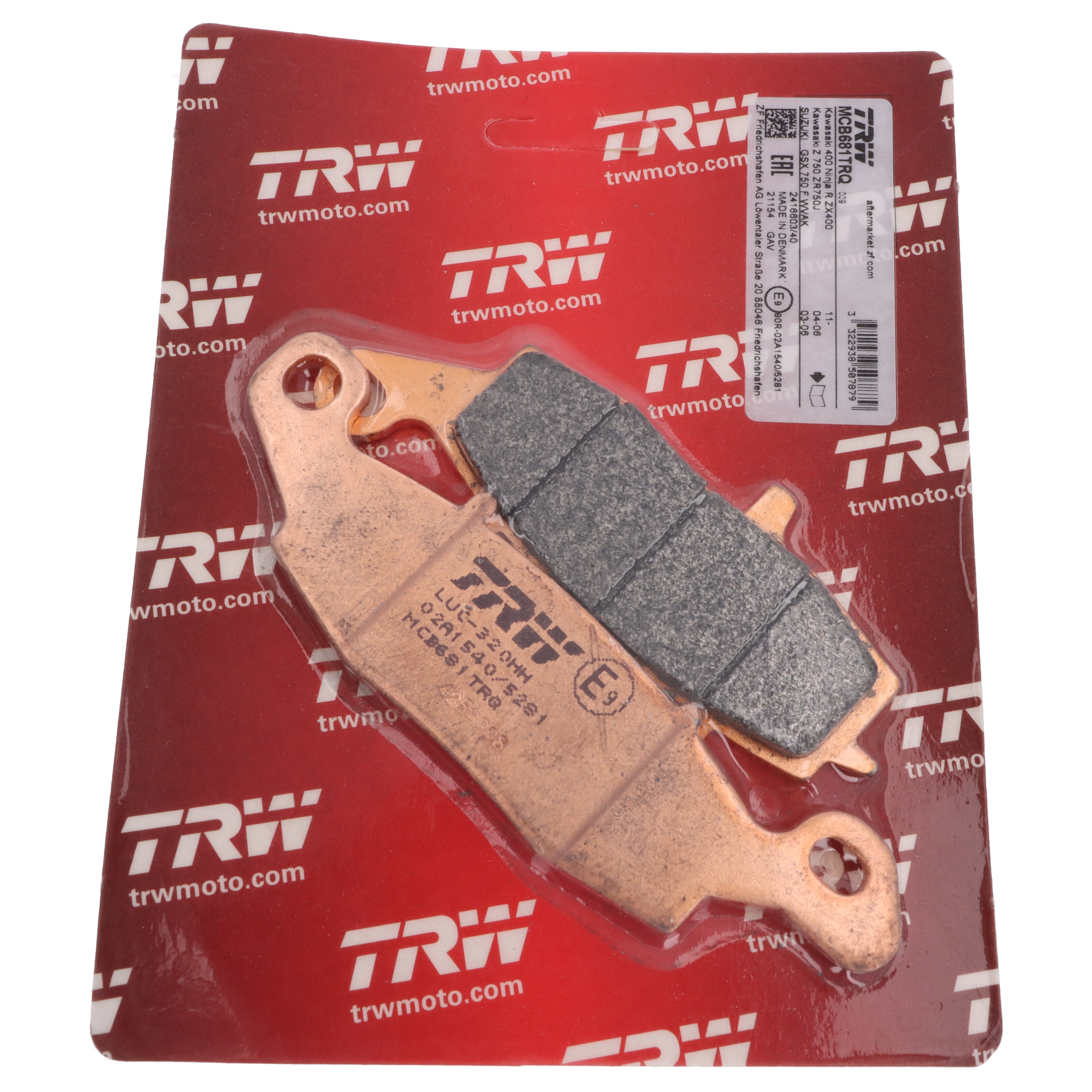 TRW MCB681TRQ Sinter Bremsbeläge für Kawasaki ZR ZZR ZX-6R -9R -10R GPZ Suzuki GSX DL GS GSF SFV SV