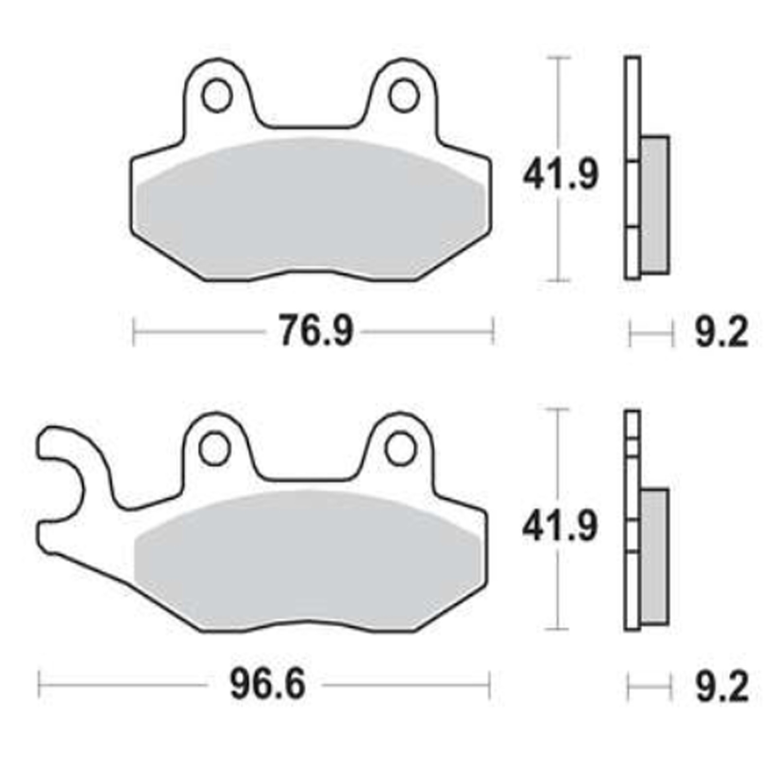 TRW Bremsbelagsatz für Suzuki Burgman AN400 2007-2021 AN400 Z ZA vorne+hinten