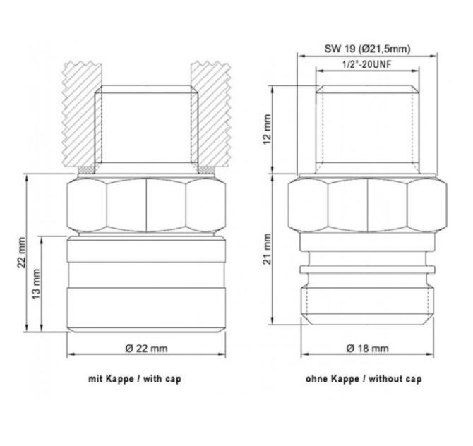 SB-210711-S-NA stahlbus Ölablassschraube 1/2" 20UNFx12mm Komplettset