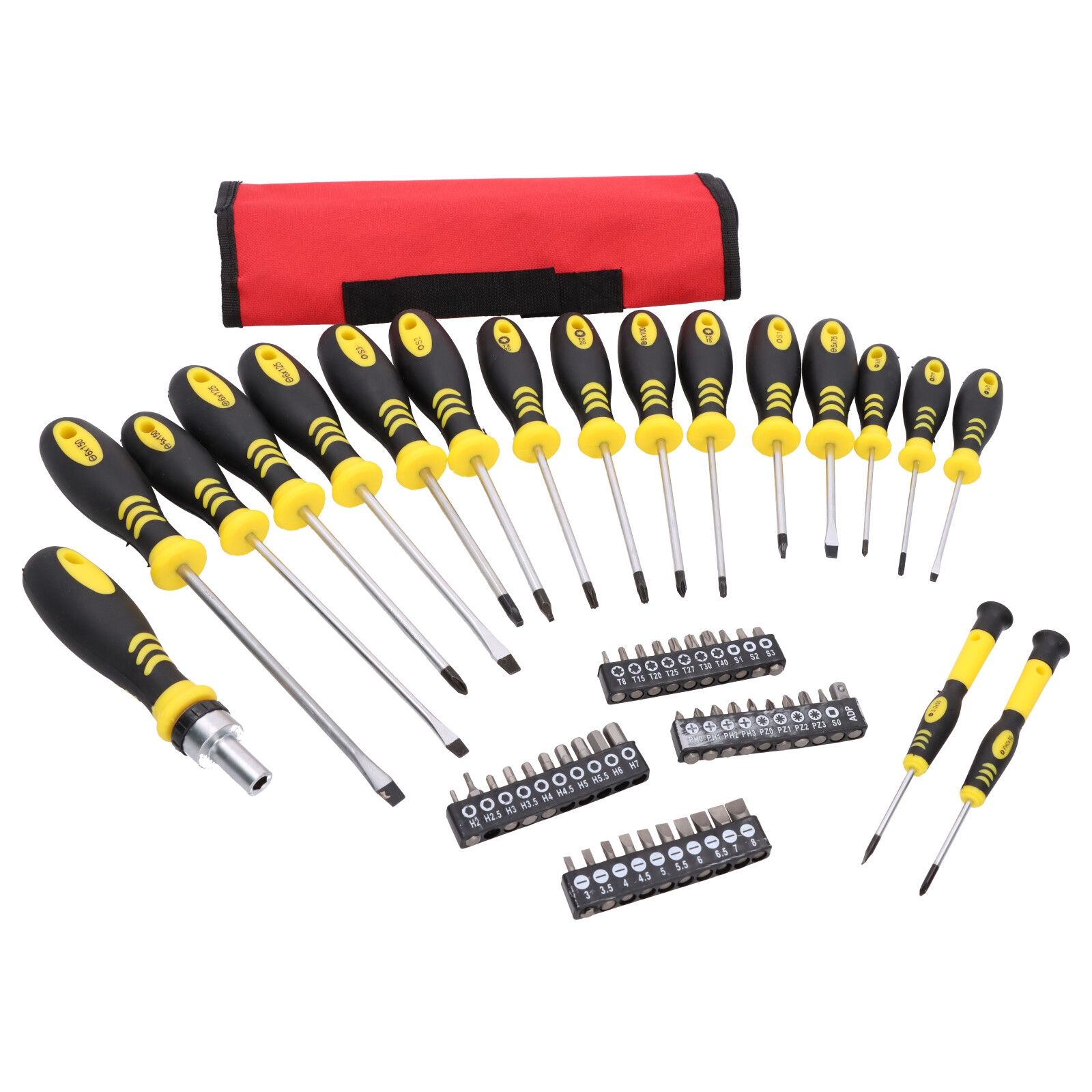 59 teiliges Schraubendreher Schraubenzieher und Bit Set für Torx® Schrauben Kreuzschlitz Schlitz