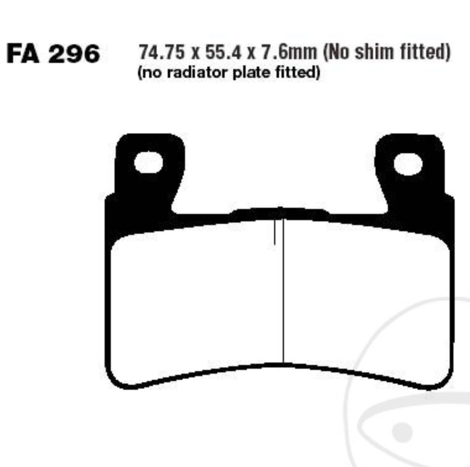Bremsbeläge FA296HH für Honda