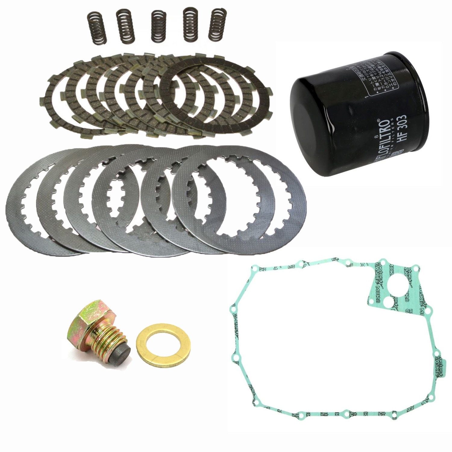 Kupplung für Honda XL 600 V Transalp PD XL600 87-90 Satz verstärkt Dichtung Ölfilter Ablassschraube