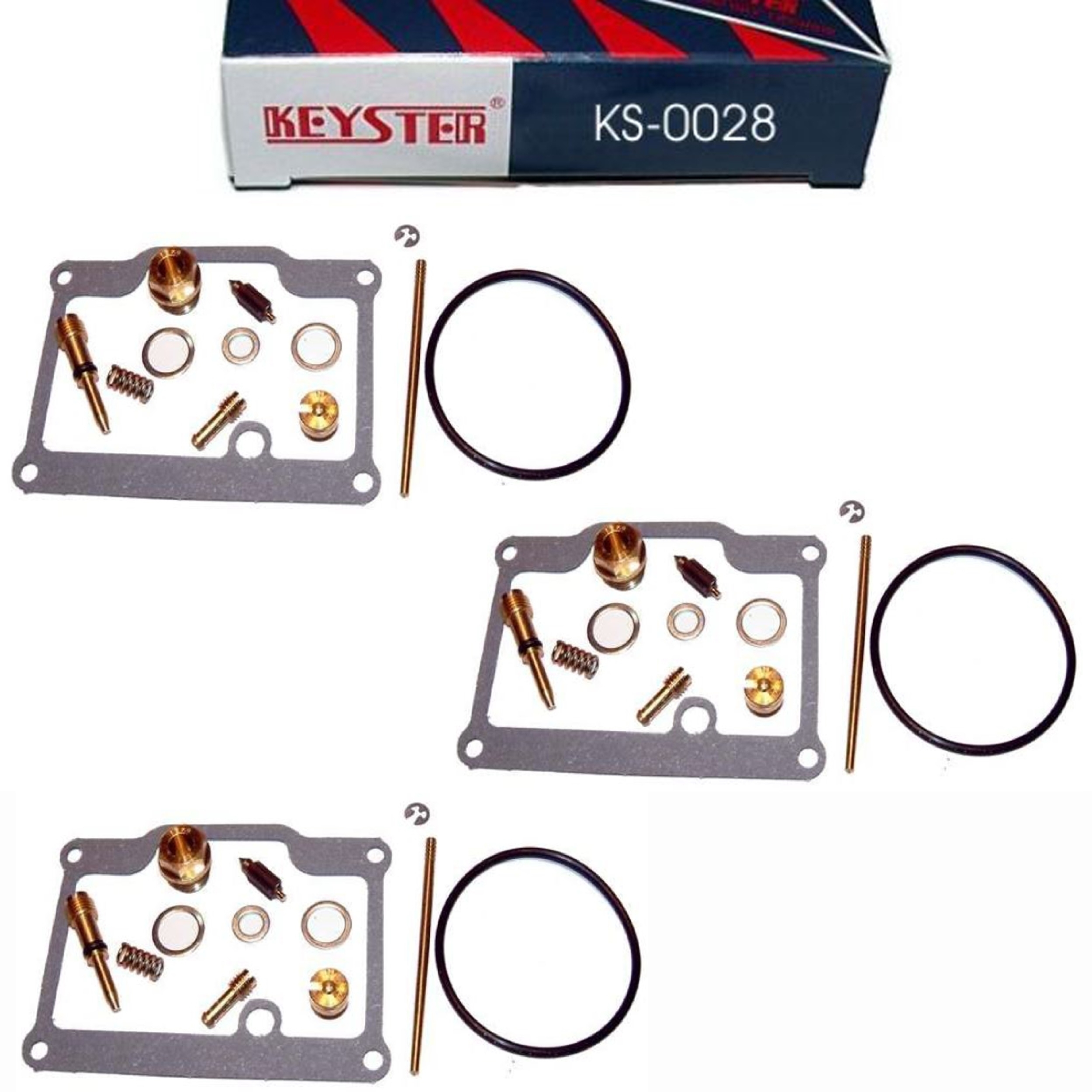 3x Keyster KS-0028 Vergaser Reparatursatz für Suzuki GT 550 1973 - 1979 GT550