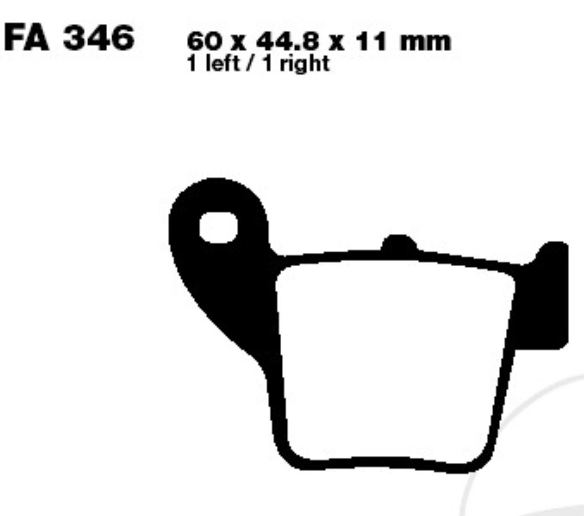 EBC Bremsbeläge MXS346 für Honda CR CRF 125 250 450 R X RB XRL RE RX