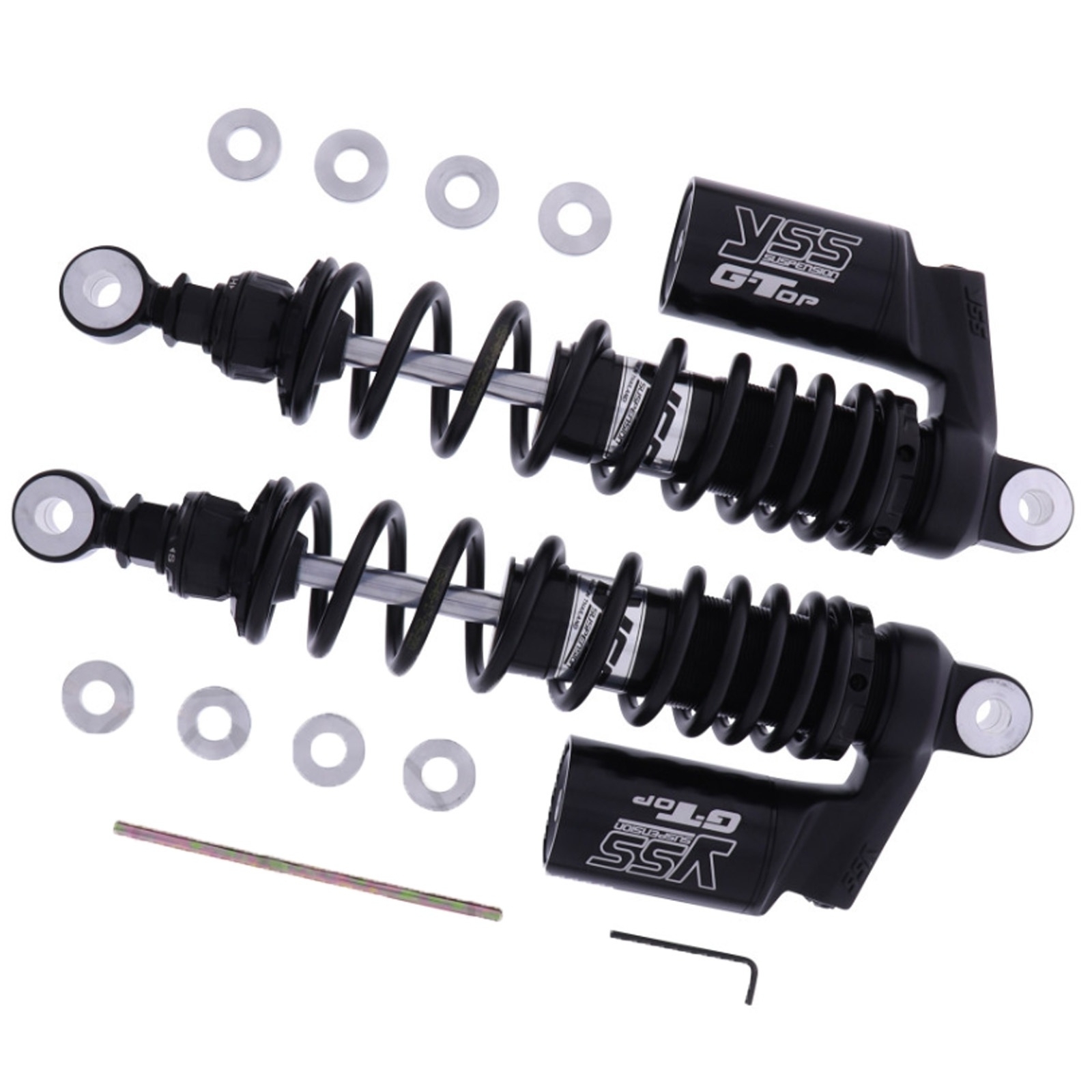 YSS RG362-340TRCL-67-B Stoßdämpfer Federbeine Stereo einstellbar für Chopper Black Edition