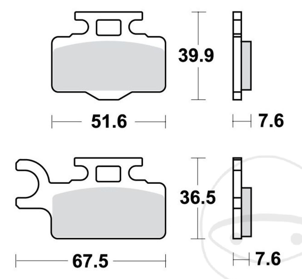 TRW MCB714EC Bremsbeläge vorne für Kawasaki KX 65 A KX065A Suzuki RM 65