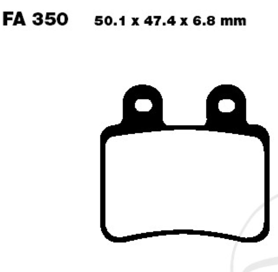 EBC Bremsbeläge FA350TT für Yamaha Derbi Rieju XT DT Senda SMX Tango
