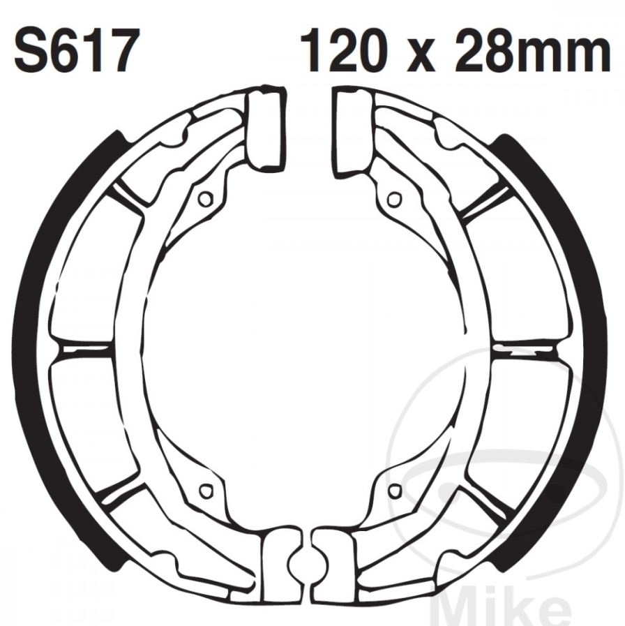 S617 Bremsbacken mit Federn für Suzuki TS 50 XK TS50XK 1991-1997 RM 125 RM125