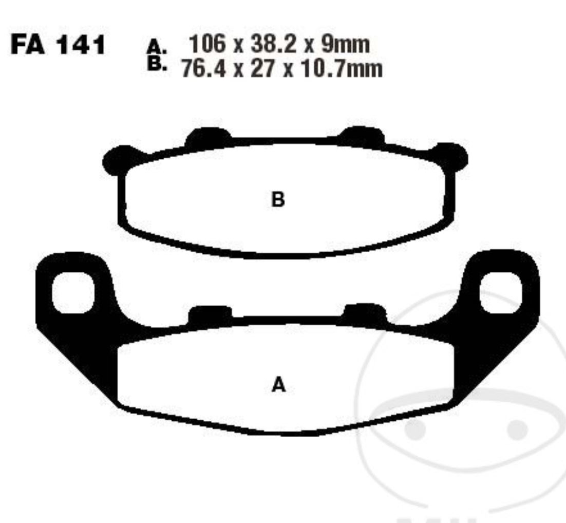 EBC Bremsbeläge FA141 Kawaski ZR GPZ KR 1 1S 250 B C 500 S 550 B für Suzuki RGV