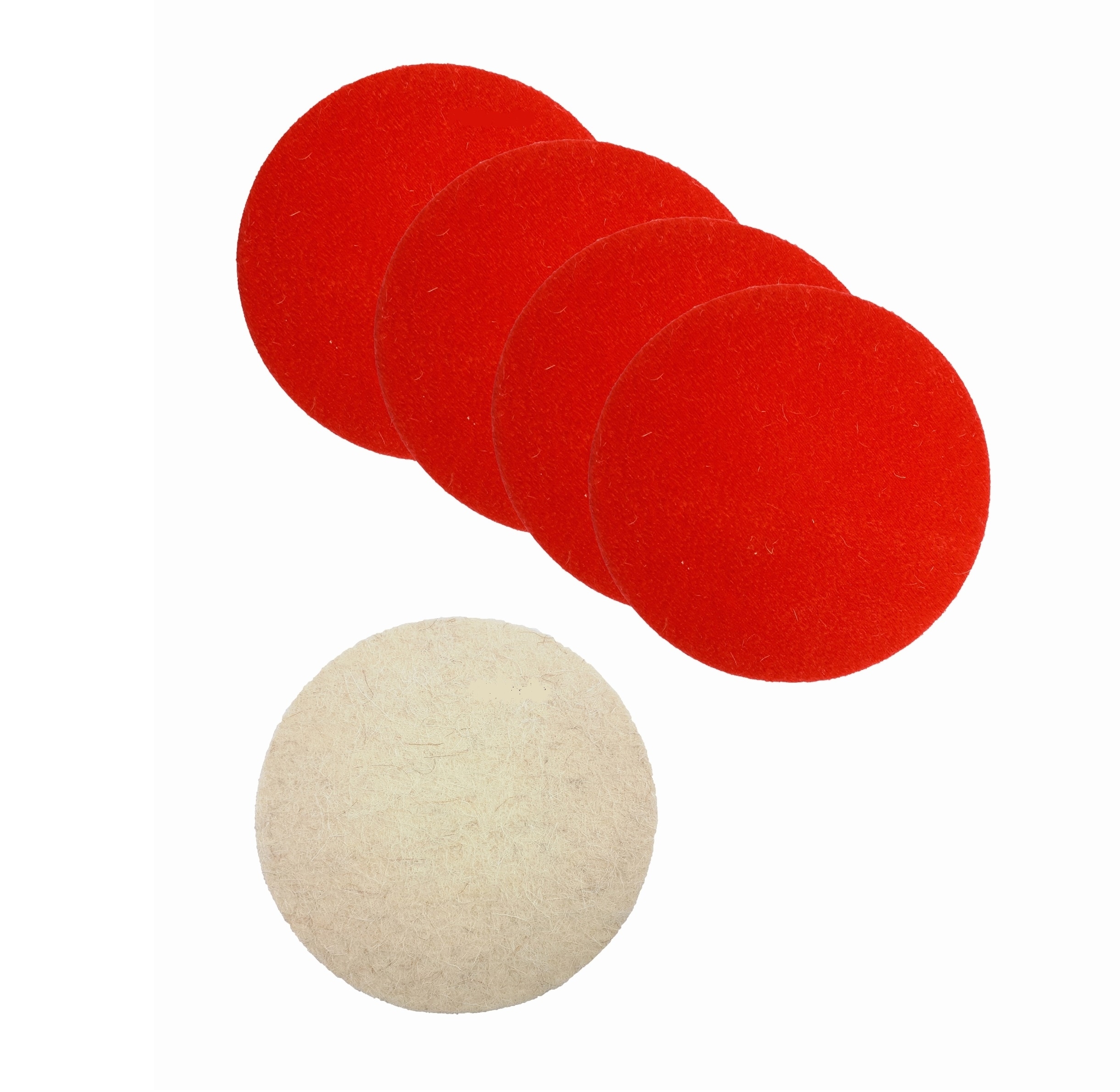 5x Klett Filzscheibe Polierscheibe 125x6 mm Auto Politur Polierpads Schleifscheibe