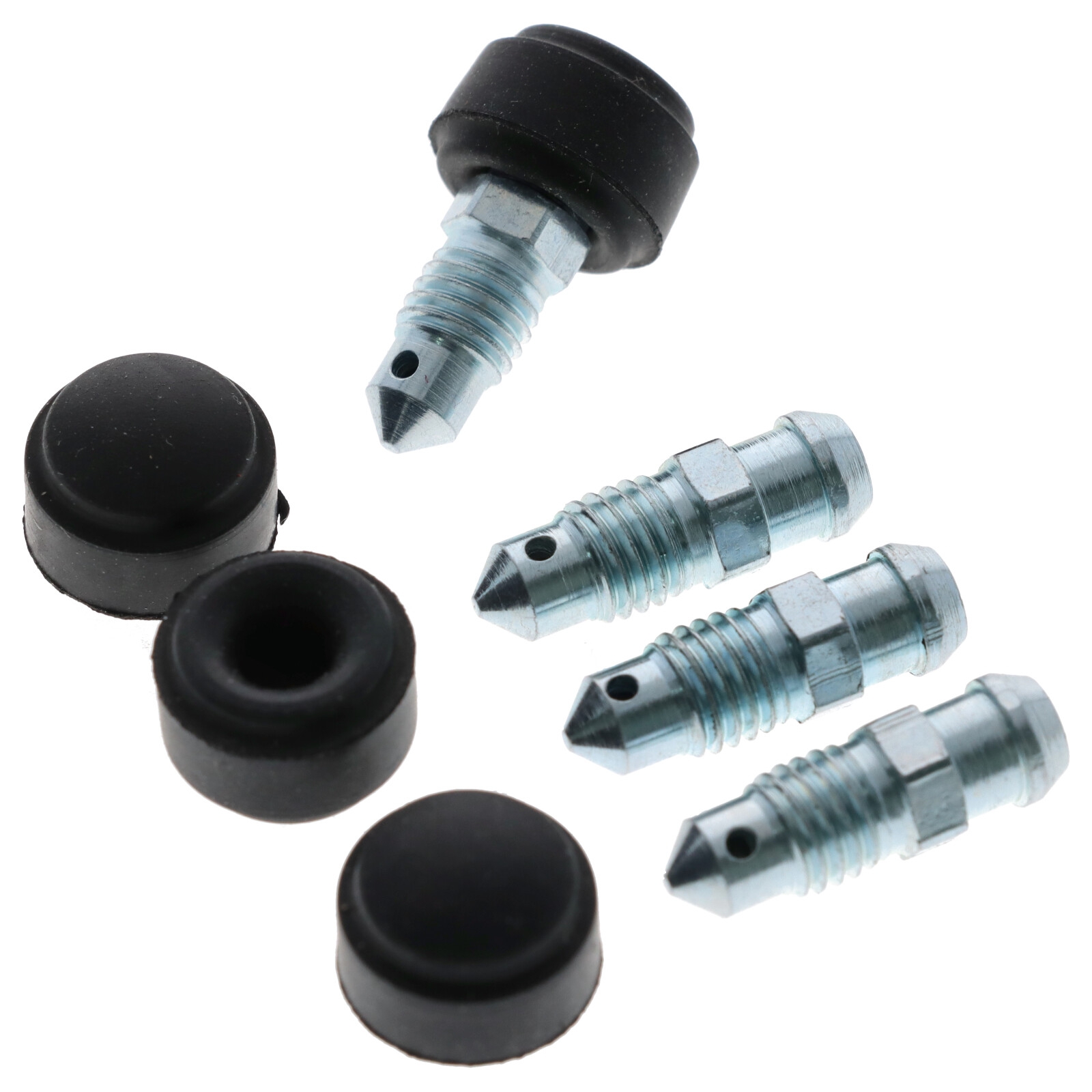 4x Quick Brake QB0053-4 Bremssattel Entlüfterschraube Entlüftungsventil M7x1x21.7 mit Kappen