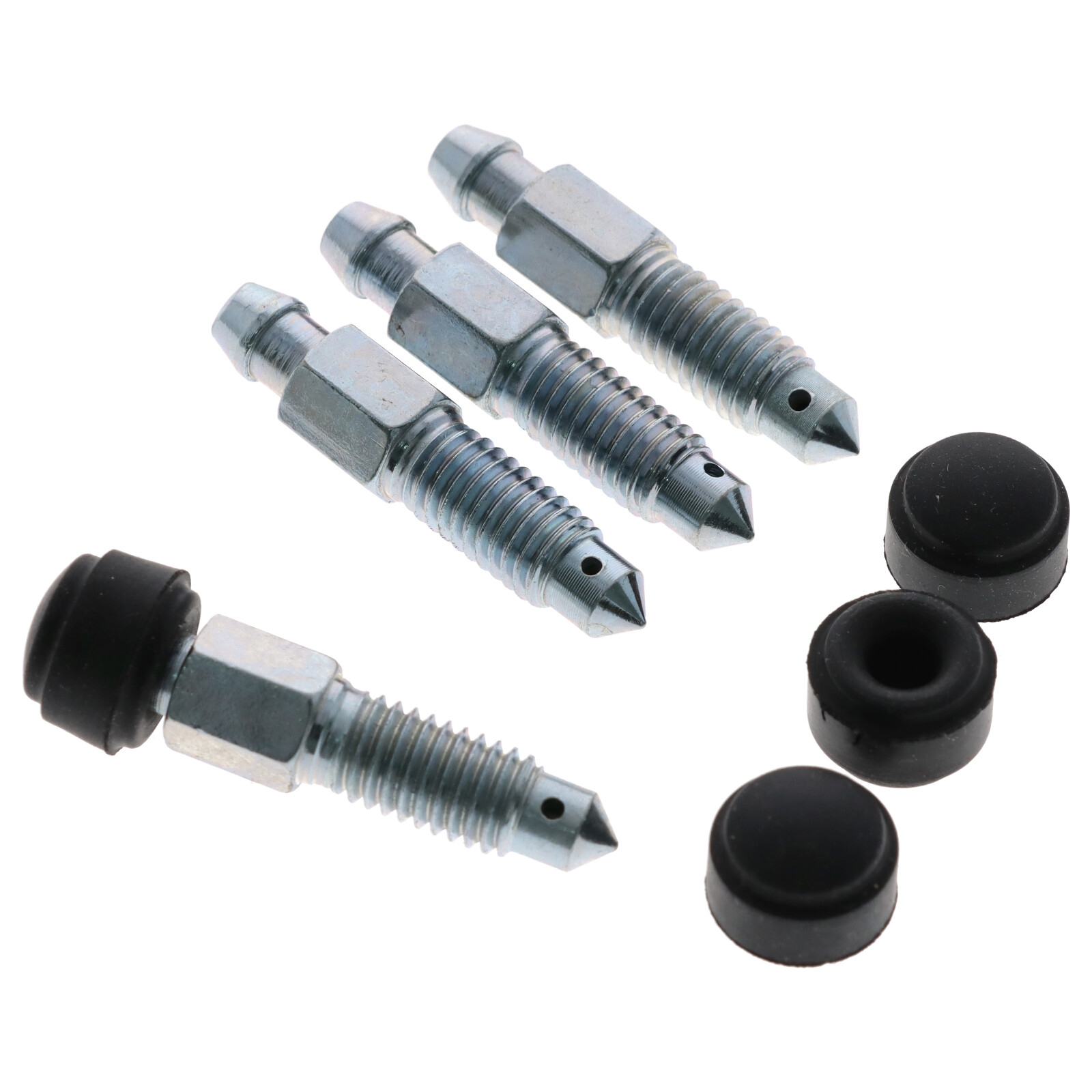 4x Quick Brake Bremsen Entlüfterschraube Entlüftungsventil M8x1.25x41.5 mm mit Kappen