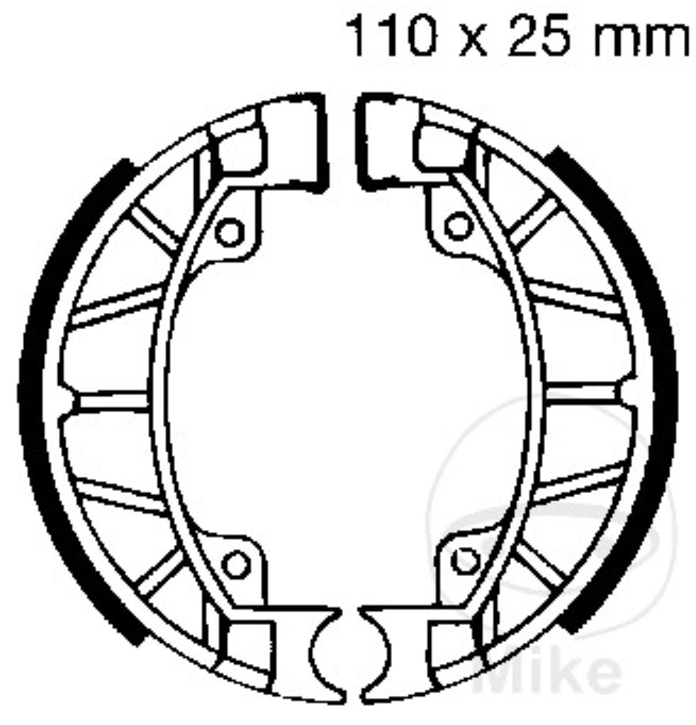 EBC 885 Bremsbacken für Piaggio Sfera 80 NS81T 91-96 Kat 94-96 Sfera 50 1 TT NSL1T 91-96 Kat 91-96