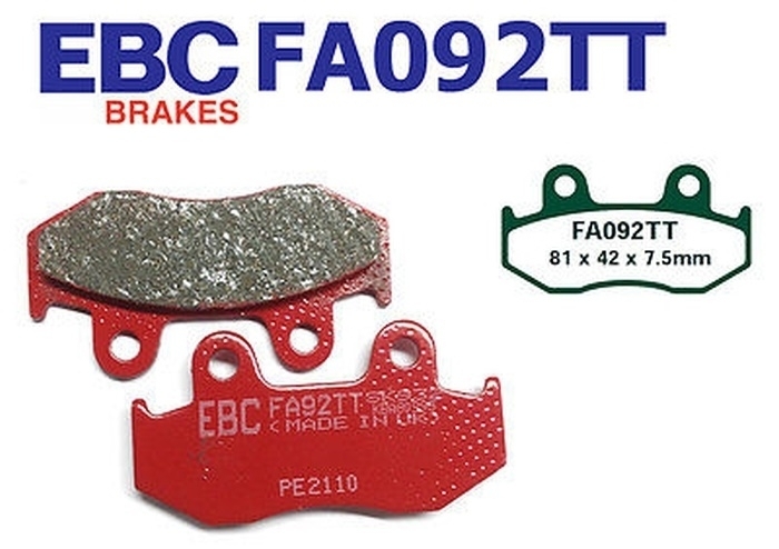 EBC Bremsbeläge FA092TT für Honda MTX 80 200 XR CR 125 500 600 250 XL 350 600 CR