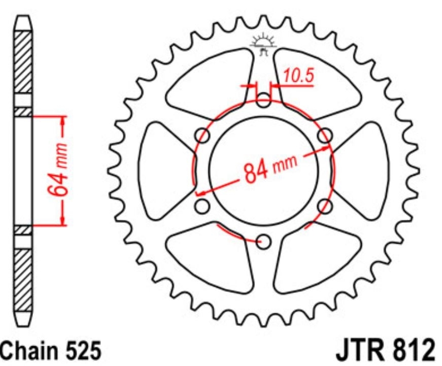 JT Kettenrad 41 Zähne Teilung 525 / JTR812.41