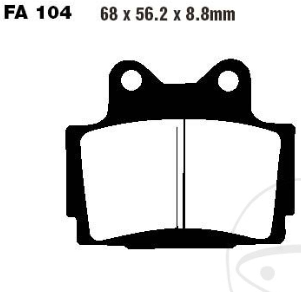EBC Bremsbelagsatz für Yamaha FZR TDR TZR 250 SRX 400 SRX 600 vorne + hinten