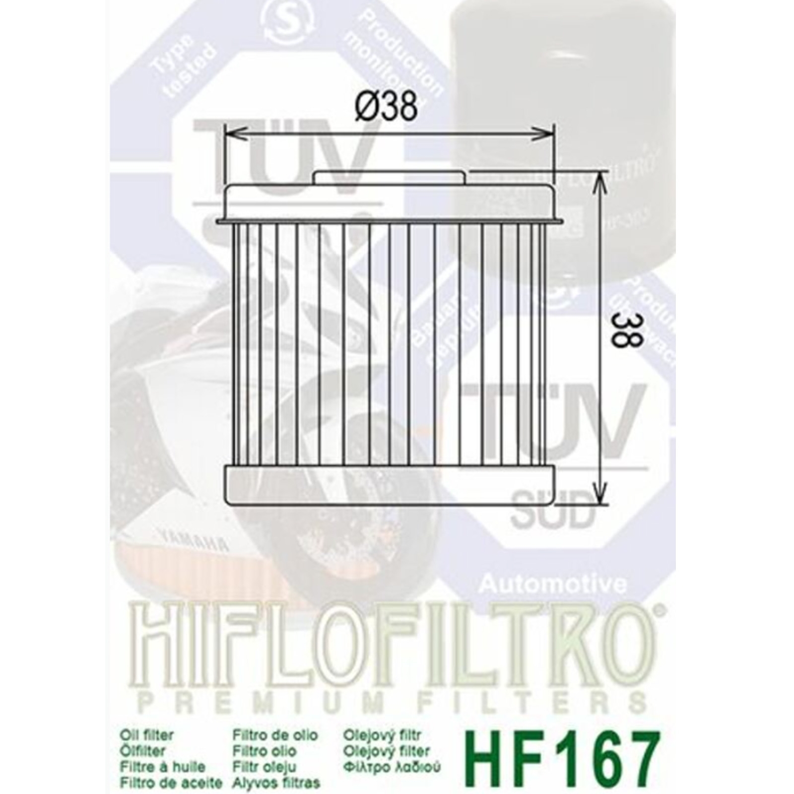 3x Hiflo HF167 Ölfilter für Daelim VC 125 Advance VS 125 Evo VT 125 VT125 VC125 VS