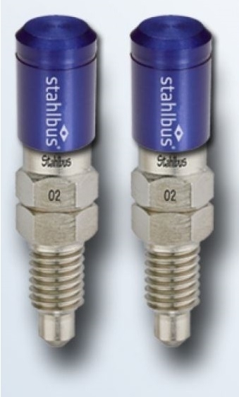 2x SB-110312 stahlbus Schnell-Entlüfterschraube Entlüfterventil M8x1.25x20 +Ventilkappen Blau