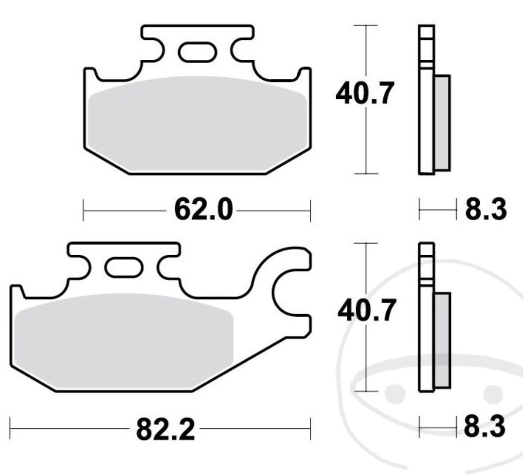 TRW Sintermetall Bremsbelagsatz vorne für Suzuki LT-A 400 F LT-A 450 LT-A 500 LT-A 750 LT-F 400