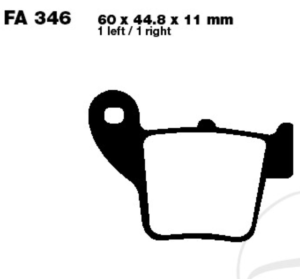 EBC Bremsbeläge FA346TT für HM-Moto CRE CRM F CRF 150 CRE B