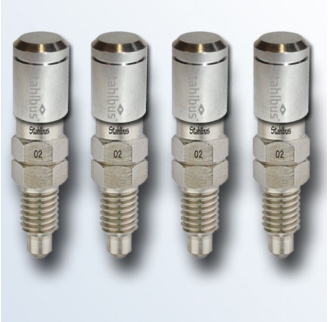4x SB-110312 stahlbus Schnell-Entlüfterschraube Entlüfterventil M8x1.25x20 +Ventilkappen Nickel