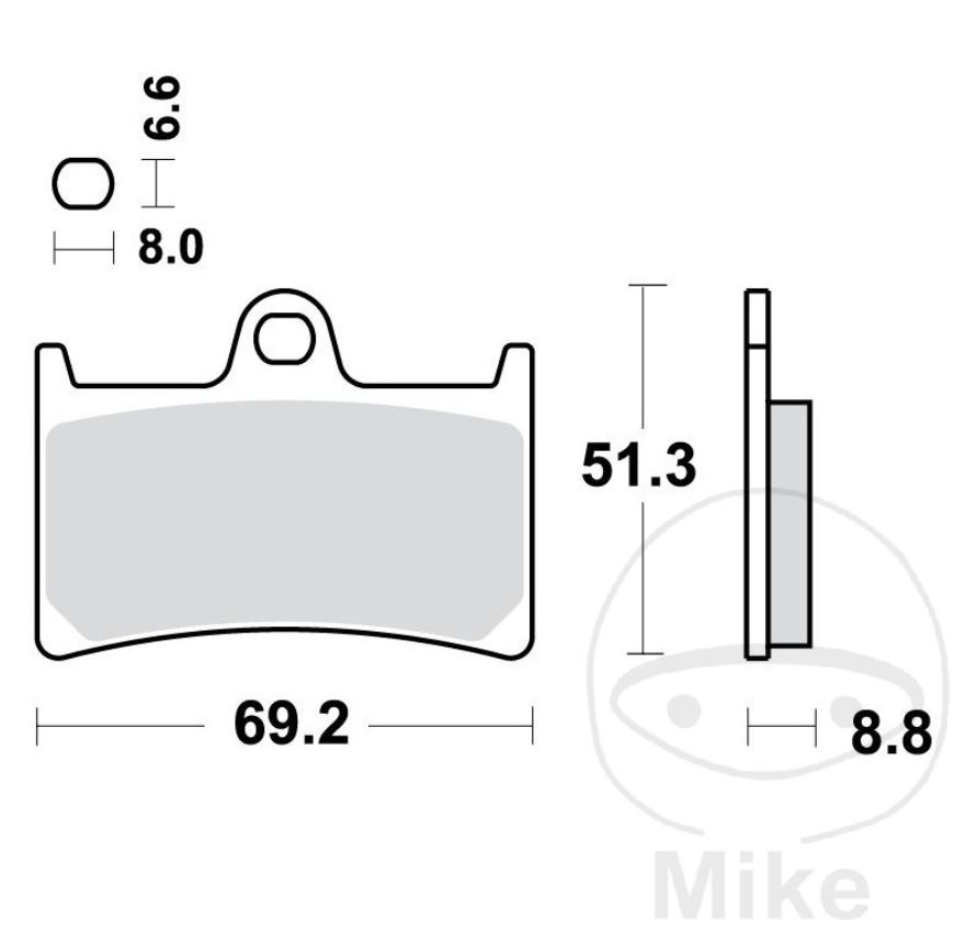 TRW MCB611TRQ Bremsbeläge vorne für Yamaha BT FZ1 FZS MT XJR XP XT XV YZF-R1 YZF-R6
