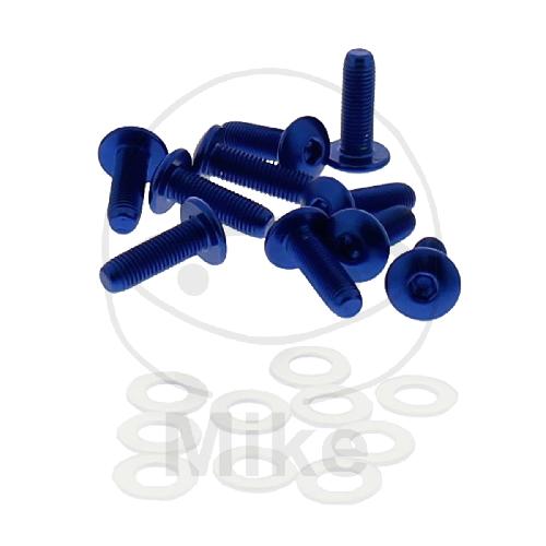 Pro Bolt Linsenschrauben-Satz M4 x 0.5mm 12mm blau