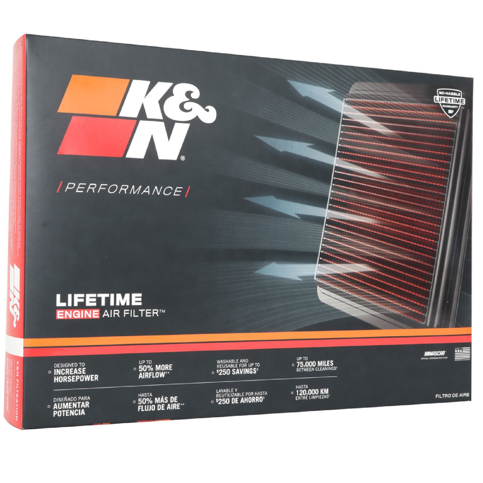 K&N Tauschluftfilter für Lancia Chrysler 2011-2016 VW Routan 2011-2013 3.6 Motor